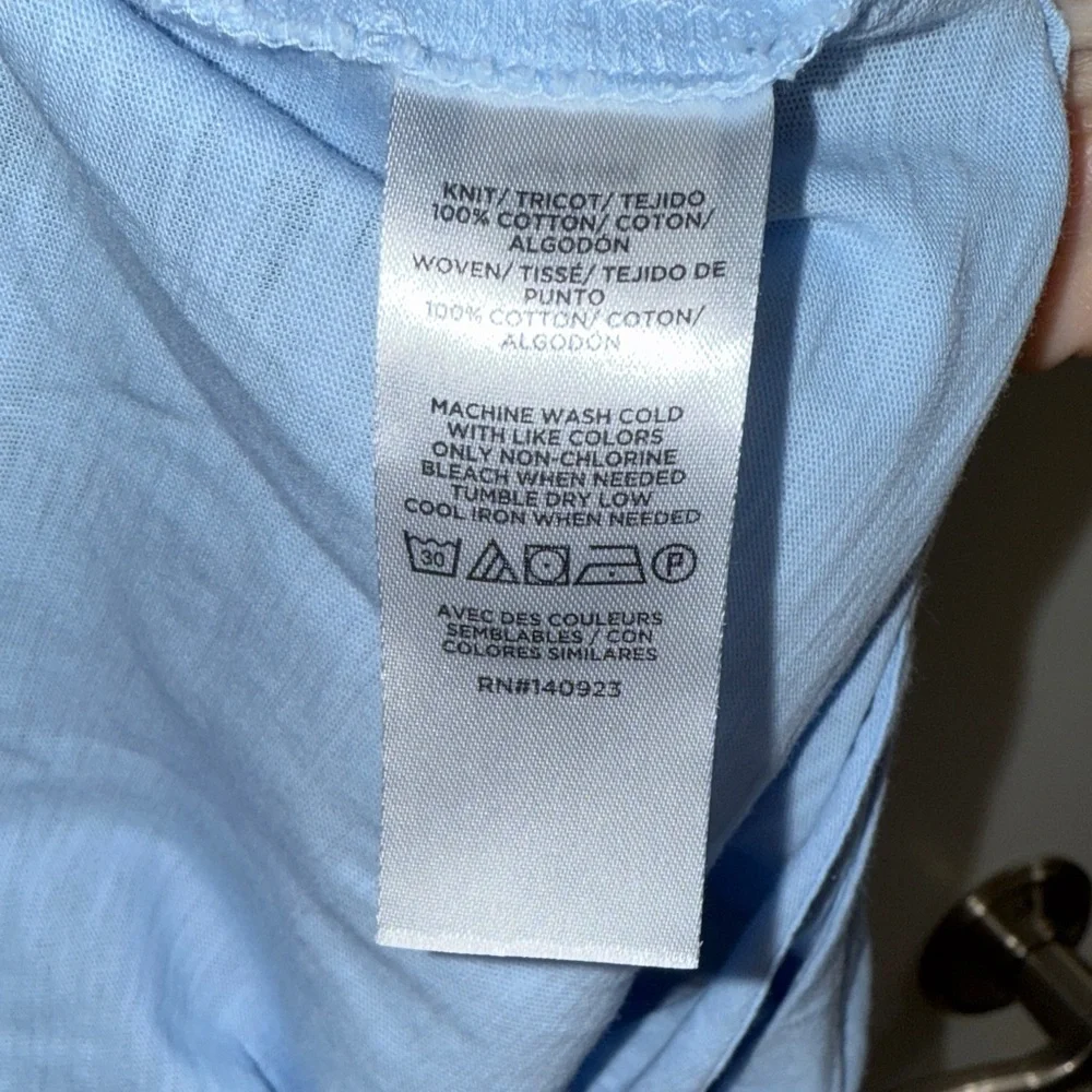 LOFT Sky Blue Button Down Shirt - Picture 6 of 6